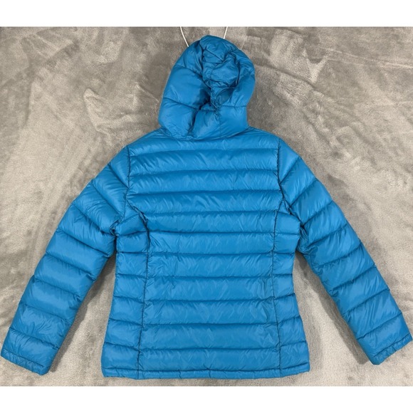 GH Bass Co Down Filled Puffer Jacket Womens M Quilted Lightweight Waterfowl Blue - Picture 2 of 16